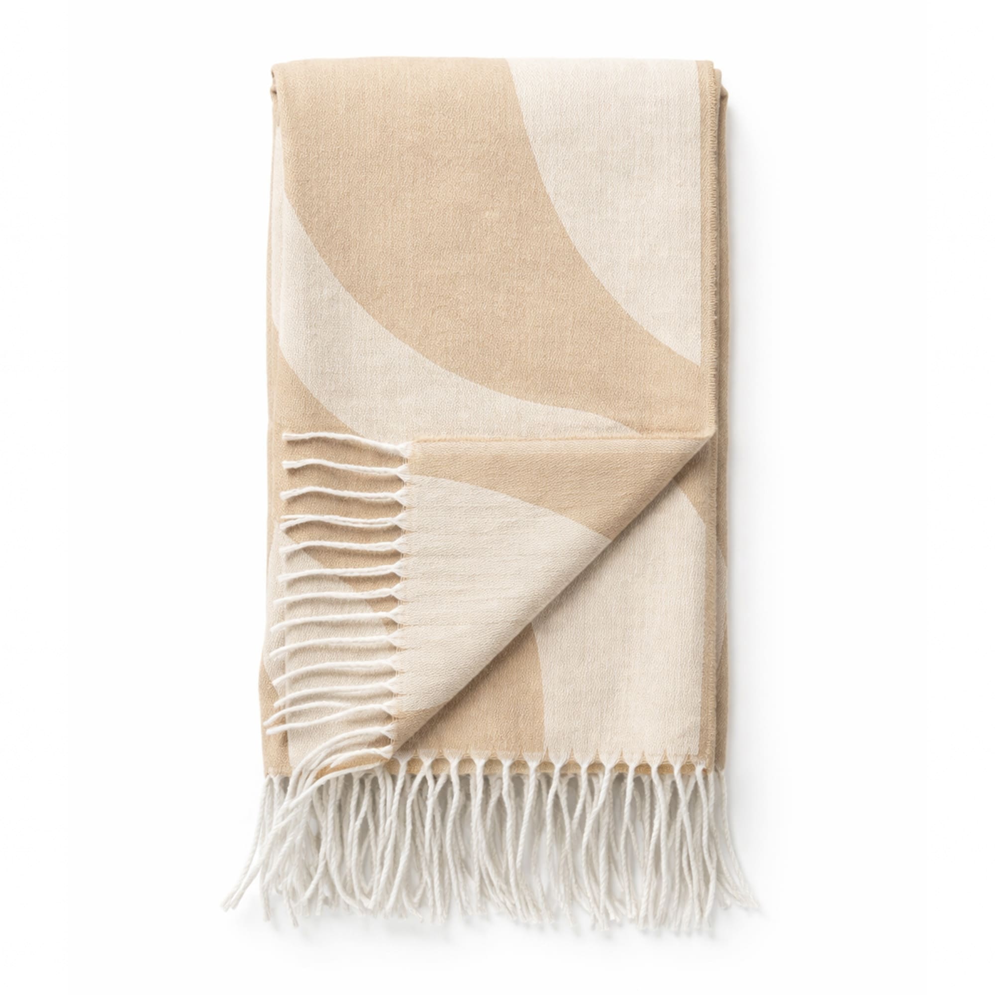 Plaid Swirl 140×180 cm — Irish Cream
